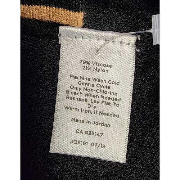 Talbots Petite LP 2PC Cardigan Sweater/ Free Top Black/ Brown - Picture 10 of 14